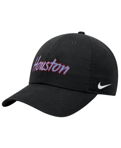 Nike Houston Cougars Club Adjustable Low-crown Baseball Cap In Black
