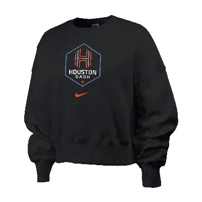 Nike Houston Dash Phoenix Fleece  Women's Nwsl Crew-neck Sweatshirt In Black
