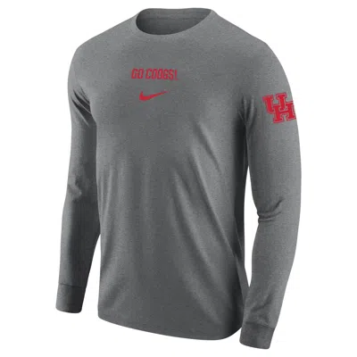 Nike Houston  Men's College Long-sleeve T-shirt In Gray