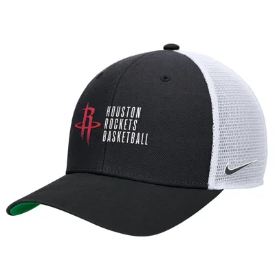 Nike Houston Rockets 2024/25 Rise Icon Edition  Unisex Nba Trucker Cap In Black
