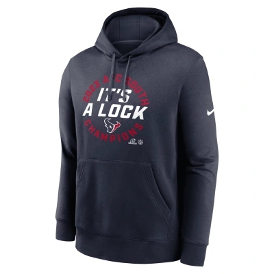 Nike Houston Texans 2023 Afc South Champions Trophy Collection  Men's Nfl Pullover Hoodie In Blue