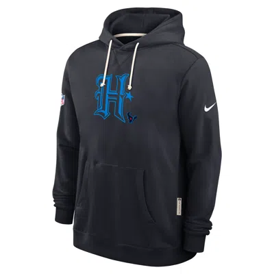 Nike Houston Texans Alt Offensive Set Play Sideline  Men's Dri-fit Nfl Pullover Hoodie In Blue