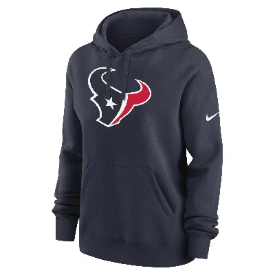 Nike Houston Texans Club  Women's Nfl Pullover Hoodie In Blue