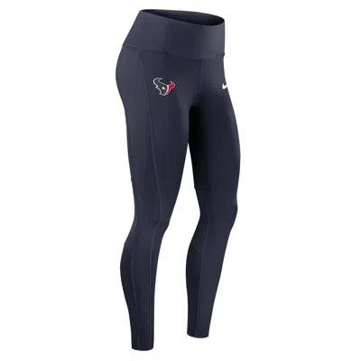 Nike Houston Texans Epic Fast  Women's Dri-fit Nfl Leggings In Blue