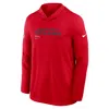 Nike Red Houston Texans Sideline Pure Fury Performance Long Sleeve Hoodie T-shirt In Red