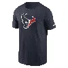 Nike Houston Texans Rewind Logo Essential  Men's Nfl T-shirt In Blue