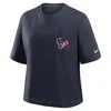 Nike Navy Houston Texans Rewind Pocket Boxy T-shirt In Blue