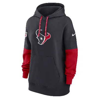 Nike Women's Navy Houston Texans 2024 Sideline Essential Fleece Pullover Hoodie
