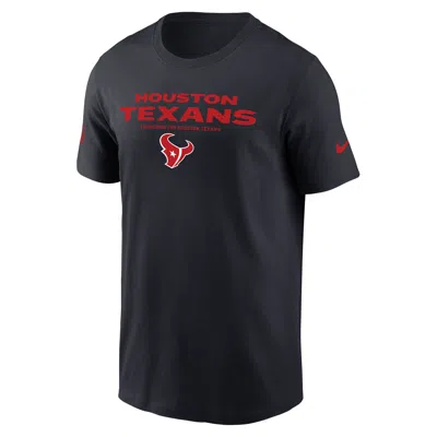 Nike Houston Texans Sideline Team Issue  Men's Dri-fit Nfl T-shirt In Black