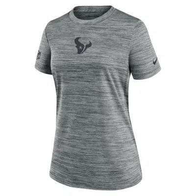 Nike Houston Texans Sideline Team Issue Velocity  Women's Dri-fit Nfl T-shirt