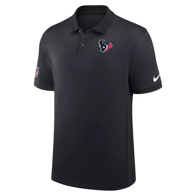 Nike Houston Texans Sideline Victory Stripe  Men's Dri-fit Nfl Polo In Blue