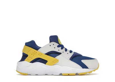 Pre-owned Nike Huarache Run Blue Sneakers In Igloo Blue/opti Yellow