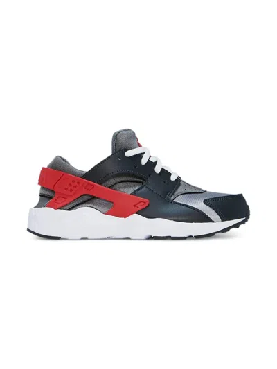 Nike Kids' Huarache Run "dark Smoke Grey/university Red" Sneakers In Blue