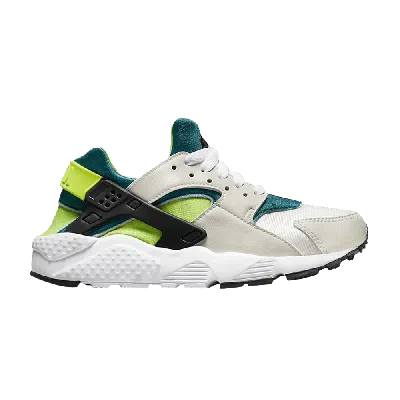Pre-owned Nike Huarache Run Gs 'bright Spruce Volt' In Cream