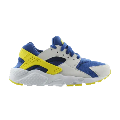 Pre-owned Nike Huarache Run Gs 'indigo Force Yellow' In Blue