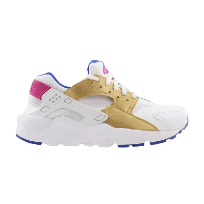 Pre-owned Nike Huarache Run Gs 'peanut Butter & Jelly' In White