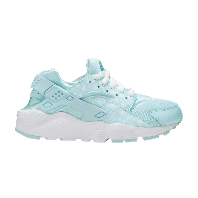 Pre-owned Nike Huarache Run Print Gs 'blue Lagoon'