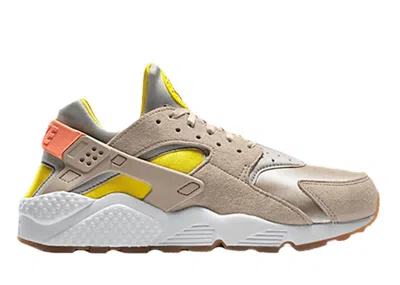Pre-owned Nike Huarache Run Prm Sunset Glow (women's) Sneakers In Beige/yellow/silver