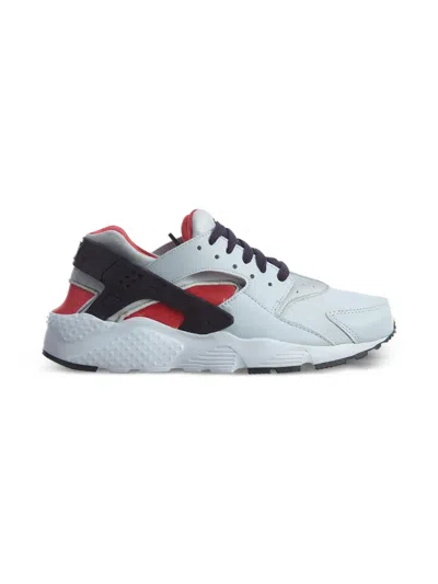 Nike Kids' Huarache Run "pure Platinum/purple Dynasty" Sneakers In White