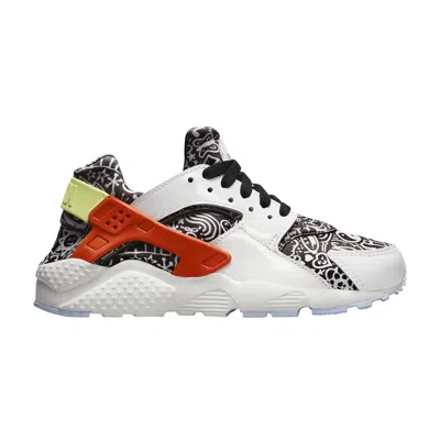 Pre-owned Nike Huarache Run Se Gs 'doodle' | White | Kid's Size 5.5