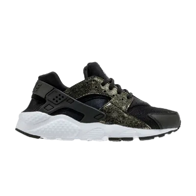 Pre-owned Nike Huarache Run Se Gs 'metallic Gold' In Black