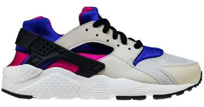 Pre-owned Nike Huarache Run Sneakers In Desert Sand/black Watermelon/persion Violet