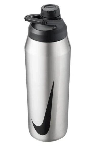 Nike Hypercharge 32-ounce Chug Water Bottle In Brushed Ss/black