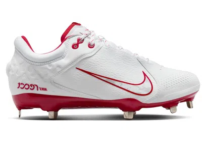 Pre-owned Nike Hyperdiamond 4 Elite (women's) Sneakers In White/pure Platinum/university Red