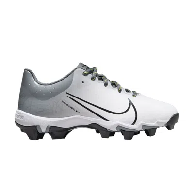 Pre-owned Nike Hyperdiamond 4 Keystone Gg Gs 'white Cool Grey' | Kid's Size 4 In Gray