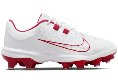 Pre-owned Nike Hyperdiamond 4 Pro Mcs (women's) Sneakers In White/pure Platinum/university Red In Multi