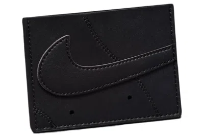 Pre-owned Nike Icon Air Force 1 Card Wallet Black