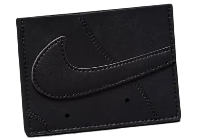 Pre-owned Nike Icon Air Force 1 Card Wallet In Black