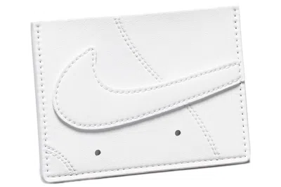 Pre-owned Nike Icon Air Force 1 Card Wallet White