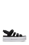 Nike Icon Classic Platform Sandal In Black/white/white