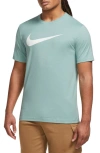 Nike Icon Swoosh Cotton Graphic T-shirt In Mineral