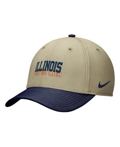 Nike Illinois Fighting Illini Stretch-fit Swooshflex Baseball Cap In Brown