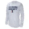 Nike Illinois  Men's College Long-sleeve T-shirt In White