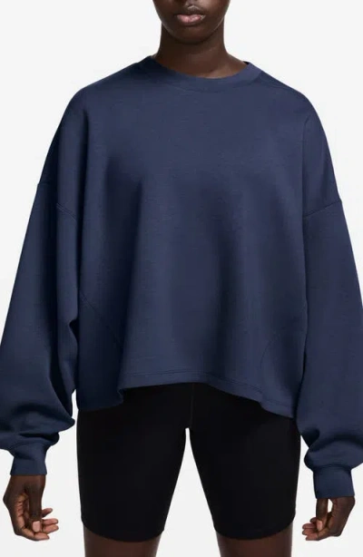 Nike Impossiblysoft Dri-fit Oversize Sweatshirt In Blue