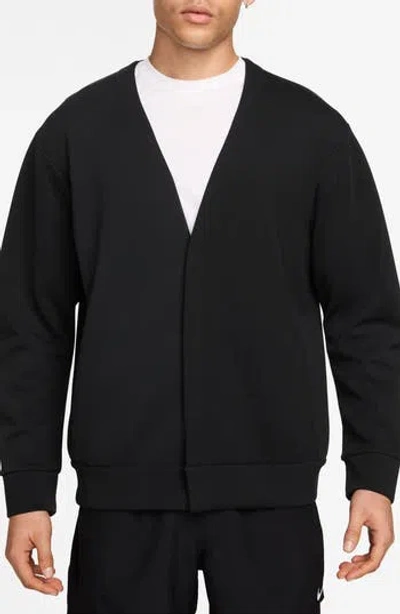 Nike Impossiblysoft Dri-fit Cardigan In Black