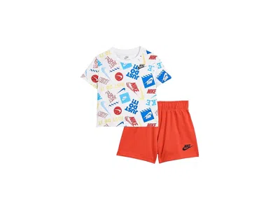 Nike Kids' In The Zone Jersey Shorts Set (toddler) Boy's Shorts Light Crimson : 3 Toddler In Red