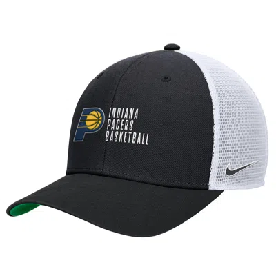 Nike Indiana Pacers 2024/25 Rise Icon Edition  Unisex Nba Trucker Cap In Black