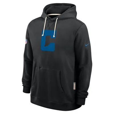 Nike Indianapolis Colts Alt 2 Tight Coverage Sideline  Men's Dri-fit Nfl Pullover Hoodie In Black