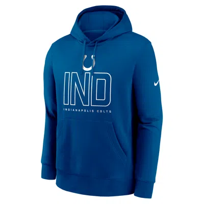 Nike Indianapolis Colts Busted Play Club  Men's Nfl Pullover Hoodie In Blue