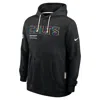 Nike Indianapolis Colts Crucial Catch Sideline  Men's Dri-fit Nfl Pullover Hoodie In Black