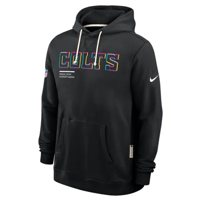 Nike Indianapolis Colts Crucial Catch Sideline  Men's Dri-fit Nfl Pullover Hoodie In Black
