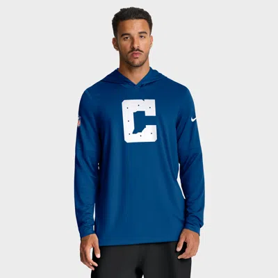 Nike Indianapolis Colts Option Read  Men's Dri-fit Nfl Long-sleeve Hooded Top In Blue