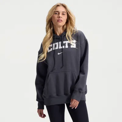 Nike Indianapolis Colts Rivalries Collection Phoenix  Women's Nfl Oversized Pullover Hoodie In Gray