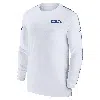 Nike Men's White Indianapolis Colts Sideline Coach Uv Performance Long Sleeve T-shirt In White