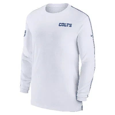 NIKE INDIANAPOLIS COLTS SIDELINE COACH  MEN'S DRI-FIT NFL LONG-SLEEVE TOP,1015659483