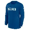 Nike Men's Royal Indianapolis Colts Sideline Player Performance Long Sleeve T-shirt In Blue